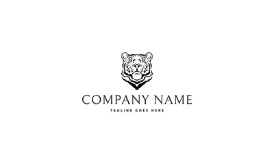 Black Tiger vector logo image