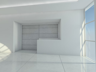 Abstract modern architecture background. 3D rendering