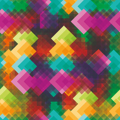 Multicolor rhombus seamless pattern