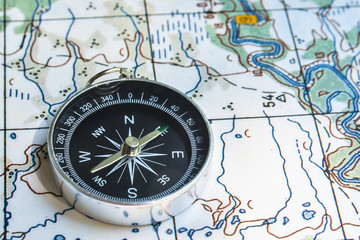 Compass and map.