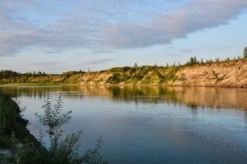 Fototapeta na wymiar The river in the natural Park on the Taimyr Peninsula.