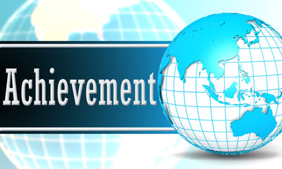 Achievement with sphere globe