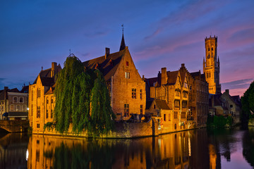Fototapeta na wymiar Famous view of Bruges, Belgium