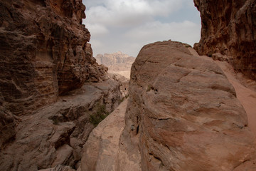 Felsenlandschaft in der Unesco-Weltkulturerbestadt Petra, Jordanien