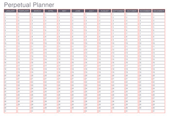 Universal perpetual planner
