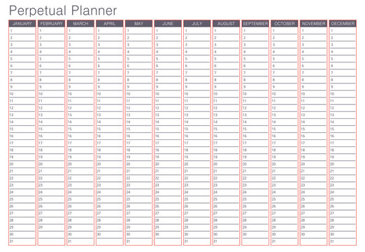 Universal perpetual planner