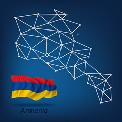 Abstract map of Armenia