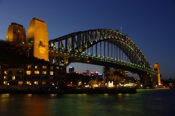 Habour Bridge bei Nacht Sydney Australien