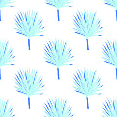 Dynamic Hand Drawn Brush  Shapes and Exotic Palm Leaves Print . Illustration for Surface , Invitation , Notebook, Banner , Wrap Paper ,Textiles, Cover, Magazine ,Postcard Background ,Textile,Fashion  