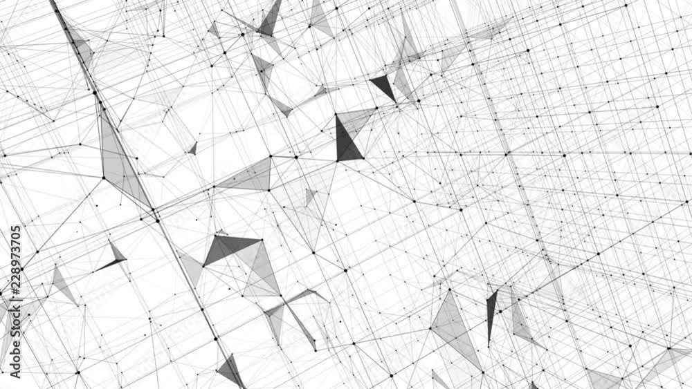 Poster the work of information within the matrix structure. seamless loop. white background.futuristic netw