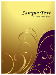 Invitation card, abstract floral background. Vector illustration.