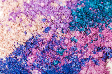 Macro Eye shadow set isolated on white