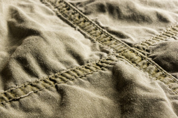 clothing items washed cotton fabric texture with seams