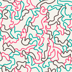 Seamless fashion pattern with curved elements