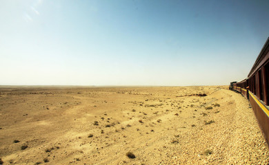 sandy Sahara desert in Tunisia