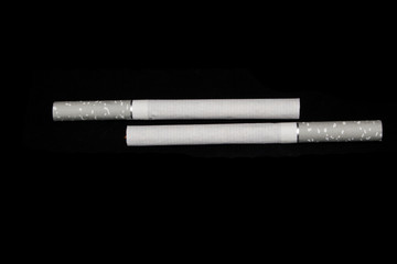 cigarette isolated on black background