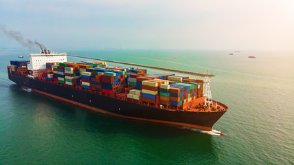 Logistics and transportation of Container Cargo ship and Cargo import/export and business...