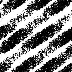 Seamless pattern with black and white striped. Hand drawn black and yellow paint strokes. Grunge style. Hand-drawn stripes, brush strokes, stars. Beautiful vector fashionable floral exotic background.