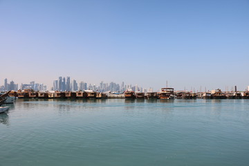 Fototapeta premium Port rybacki Doha, Katar