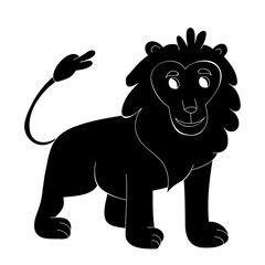 vector, lion character, silhouette