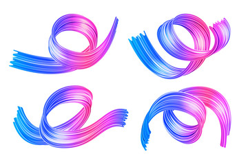 Obraz premium Vector realistic isolated abstract brush strokes for decoration and covering on the white background.