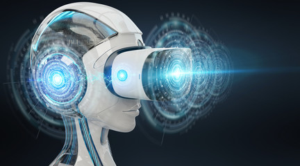 Virtual reality and artificial intelligence illustration 3D rendering