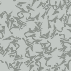 UFO military camouflage seamless pattern in different shades of gray color