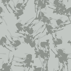 UFO military camouflage seamless pattern in different shades of gray color