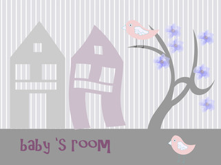 vector illustration of children's room