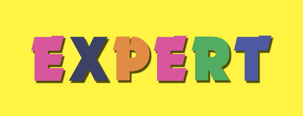 Expert Multicolor letters banner