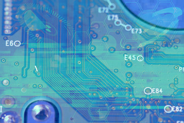 Detail of hard disk components.