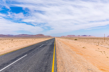 Road from Ai-Ais to Aus ( C13) in a breathtaking landscape, Namibia.