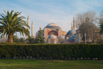 Exterior of the Hagia Sophia - Formerly a Church and a Mosque, Now a Museum