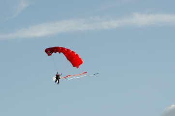 Red paraglider