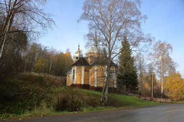 Church of the Apostle Peter. Resort Marcial Waters. Built in 1721 from pine timber. Karelia, Russia
