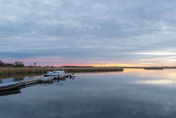 Peaceful sunrise beckons boaters