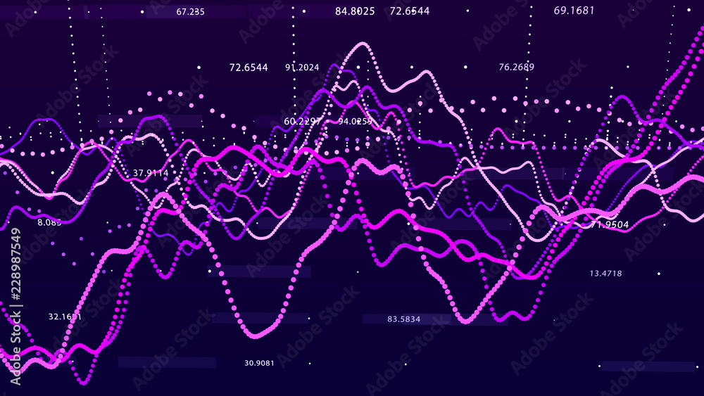 Leinwandbilder stock market graph. big data visualization. investment graph concept. 3d rendering.