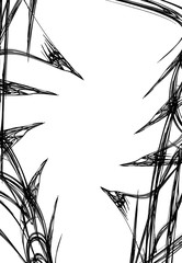 Ink Streak Spikes Abstract