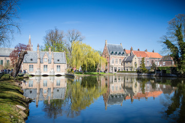 Fototapeta na wymiar Minnewater Bruges Belgium