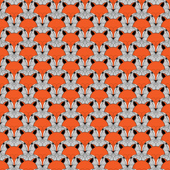 Orange background. Animal firefox backdrop