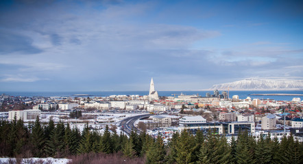 Aerial view of Reykjavik Panorama