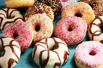 donuts in different glazes