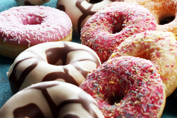 donuts in different glazes