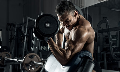 very power athletic guy bodybuilder