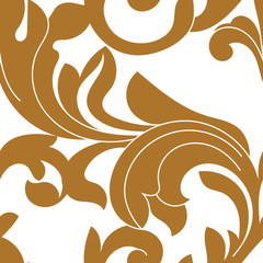 Obraz premium Golden vintage seamless pattern, ornament. Vector.