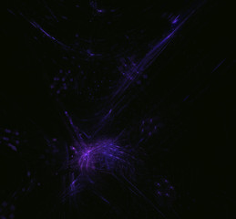 Purple abstract fractal. Fantasy fractal texture. Digital art. 3D rendering. Computer generated image.