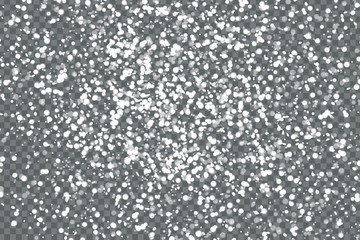 Vector realistic isolated snow effect for decoration and covering on the transparent background. Concept of Happy New Year and Merry Christmas.