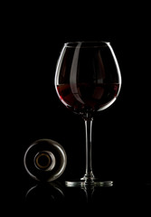 wine bottle and goblet