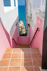 Colourful steps in Catalan Bay