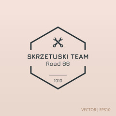 Logo for the automotive industry. Retro logo for car repair shop